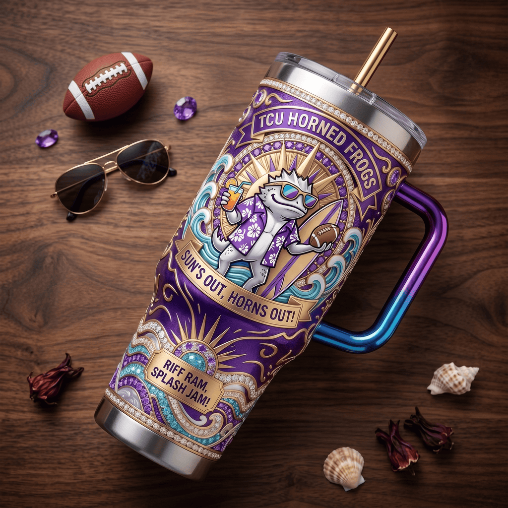 TCU 40oz Tumbler With Handle LNTH