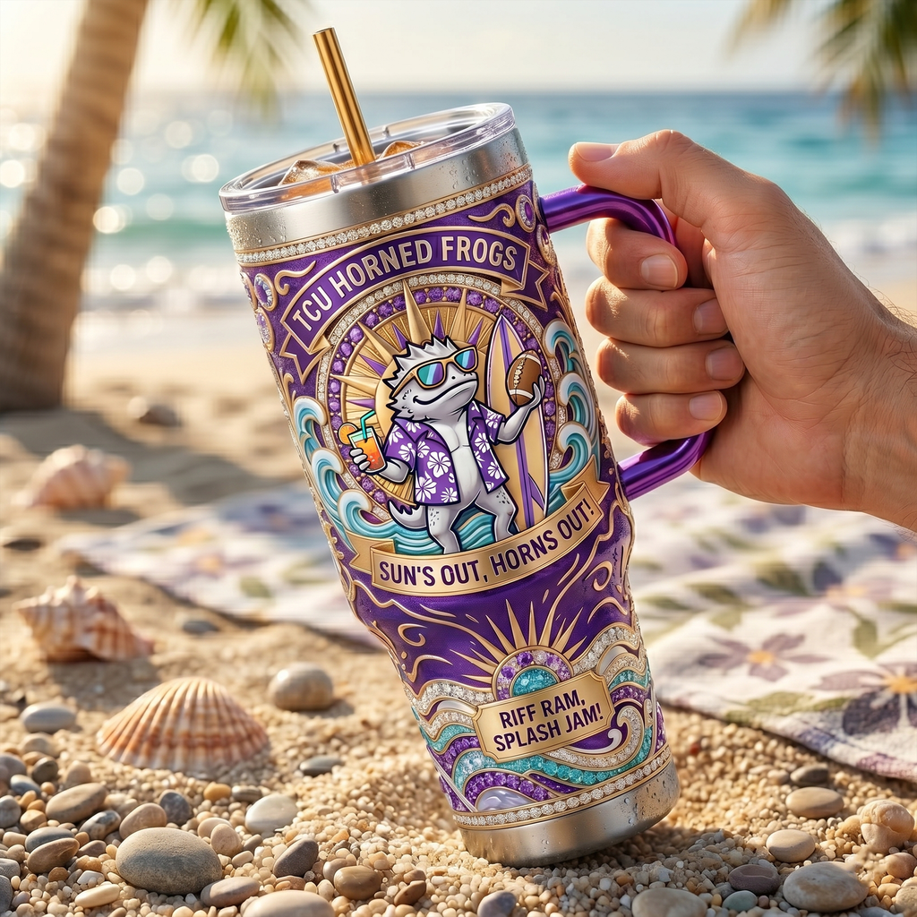 TCU 40oz Tumbler With Handle LNTH