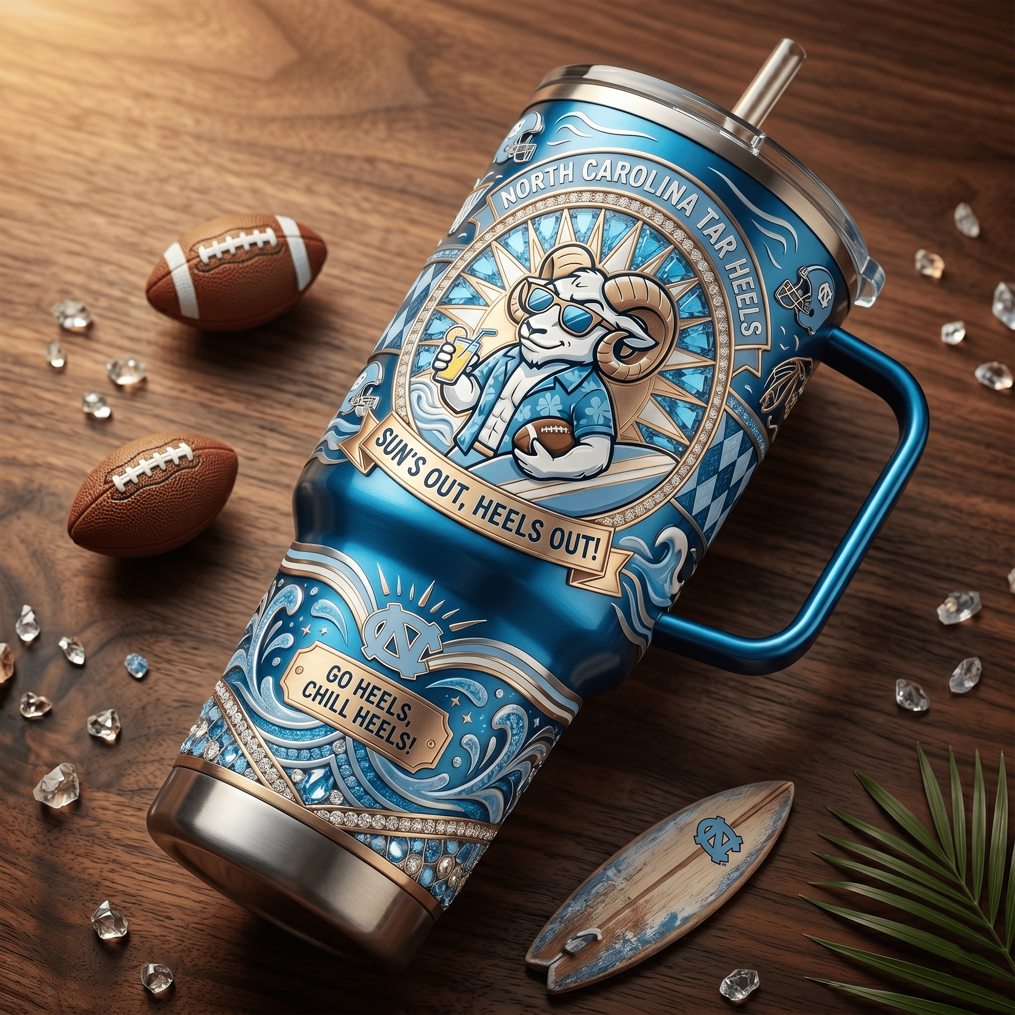 UNC 40oz Tumbler With Handle LNTH