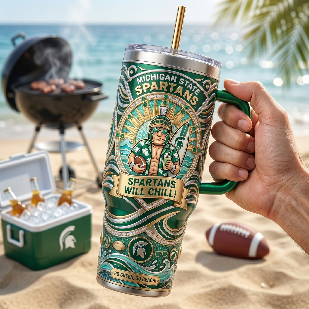 MSU 40oz Tumbler With Handle LNTH