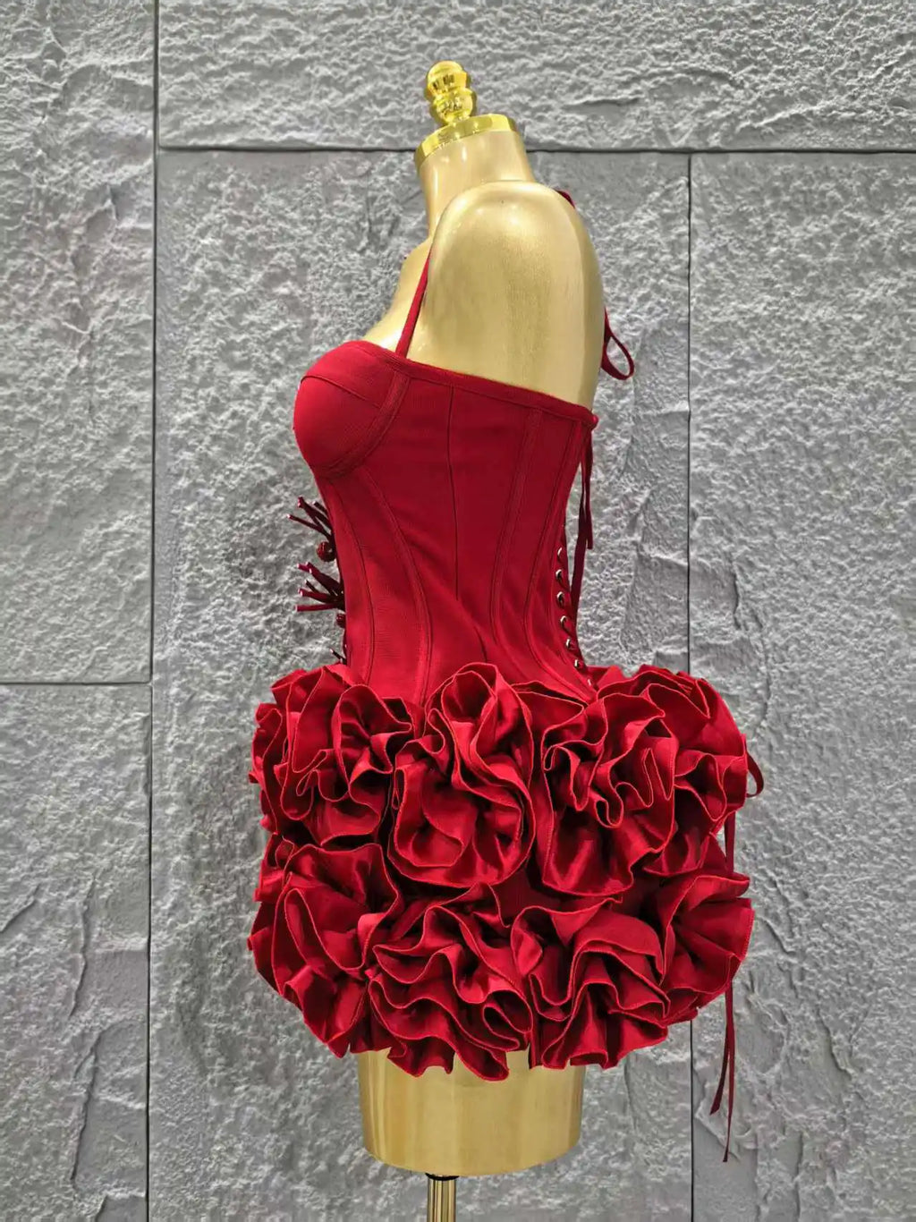 Christmas Style Women Sexy Strapless Florlas 2