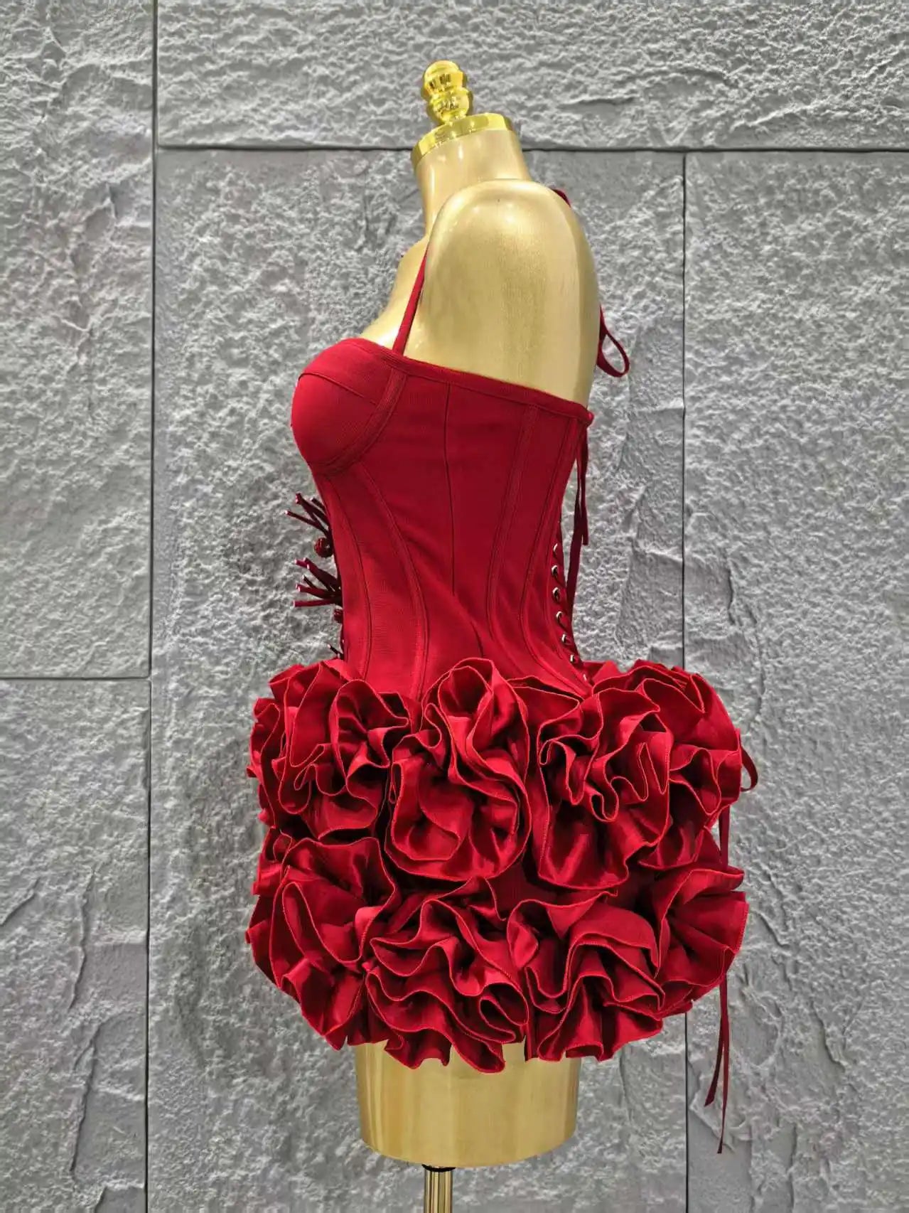 Christmas Style Women Sexy Strapless Florlas 2