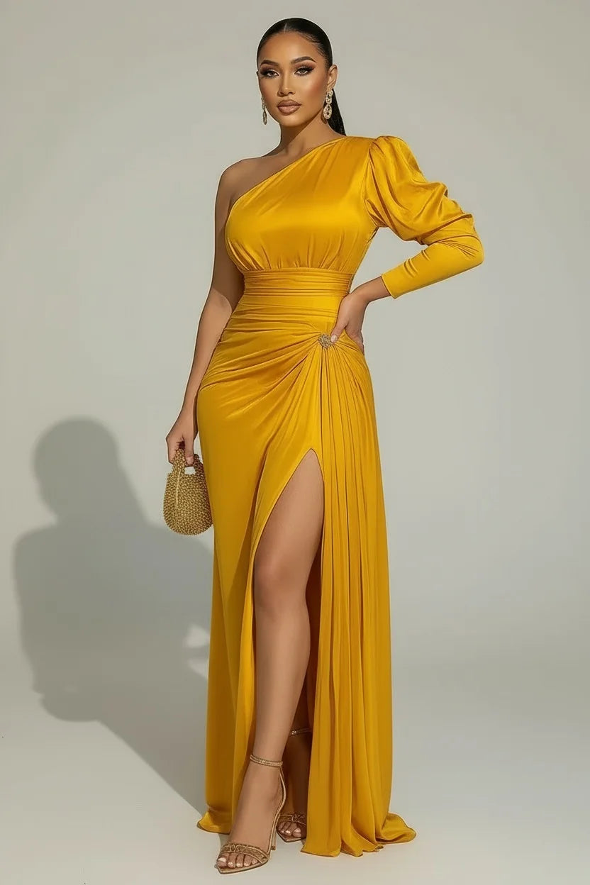Sexy Formal One Shoulder Evening Dress for