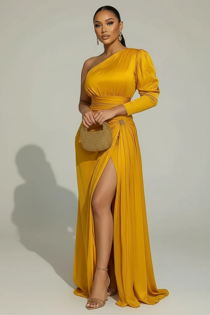 Sexy Formal One Shoulder Evening Dress for